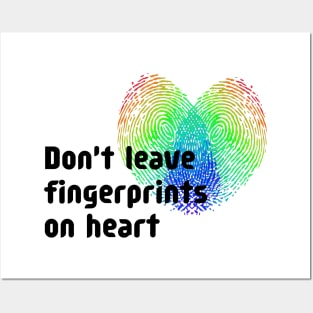 heart fingerprints Posters and Art